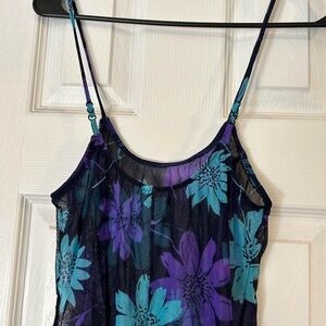 Aris Blue and Purple Floral Dress